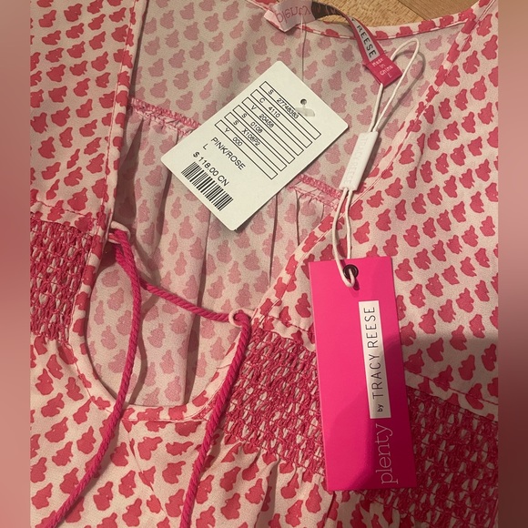 BNWT Anthropologie breezy pink tank size L - Picture 2 of 2